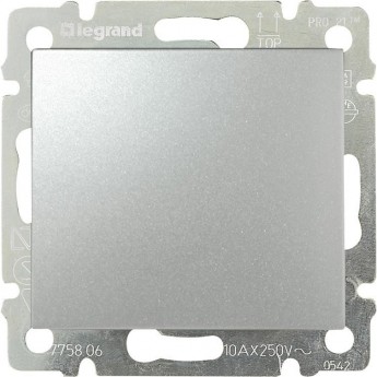 Выключатель LEGRAND Valena без фиксации 10 A 250 В алюминий Выключатель LEGRAND Valena без фиксации 10 A 250 В алюминий