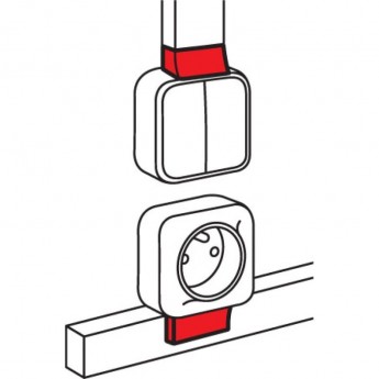 Адаптер LEGRAND Quteo для монтажа серии для мини-каналов Metra 20x12 белый