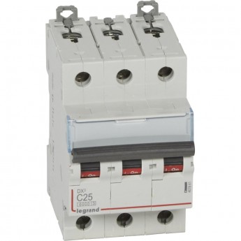 Выключатель автоматический LEGRAND трехполюсный 25А C DX3 6кА/10кА Выключатель автоматический LEGRAND трехполюсный 25А C DX3 6кА/10кА
