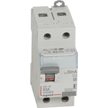 Выключатель дифференциального тока LEGRAND DX3 2П 63А 30мА-AC Выключатель дифференциального тока LEGRAND DX3 2П 63А 30мА-AC